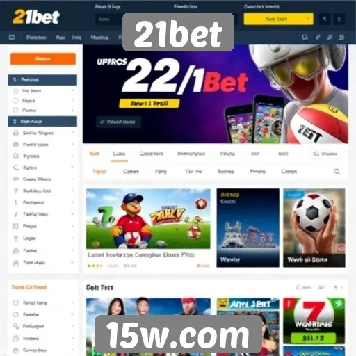 Avaliação da interface do usuário do site 21bet